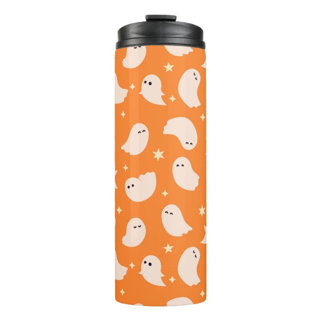 Bouteilles Isothermes Motif Orange Ghost Doodle (Devant)