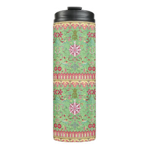 Bouteilles Isothermes Motif oriental antique à motifs floraux rose jaune