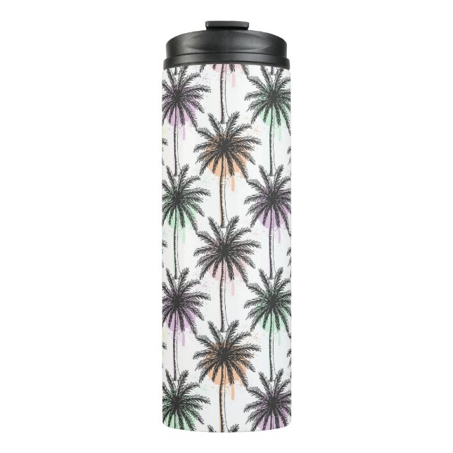 Bouteilles Isothermes Motif Paint Drop Palm Tree (Devant)