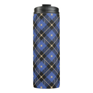 Bouteilles Isothermes Motif plaid Black Blue tendance
