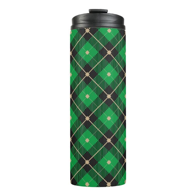 Bouteilles Isothermes Motif plaid Black Green tendance (Devant)