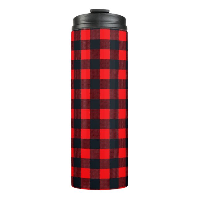 Bouteilles Isothermes Motif Plaid de Buffalo Red et Black Shepherd (Devant)
