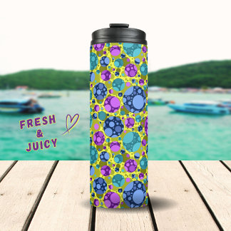 Bouteilles Isothermes Motif pois en bleu rose Turquoise -
