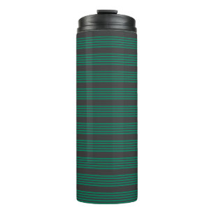 Bouteilles Isothermes Motif rayé de la forêt verte et du charbon de bois