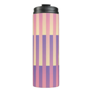 Bouteilles Isothermes Motif Rayures Jaune Violet Rose