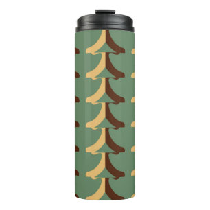 Bouteilles Isothermes Motif rétro transparent avec éléments verticaux. a