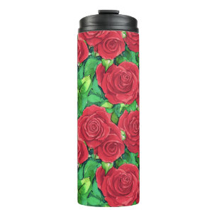 Bouteilles Isothermes Motif Rose couleur rouge/Crimson