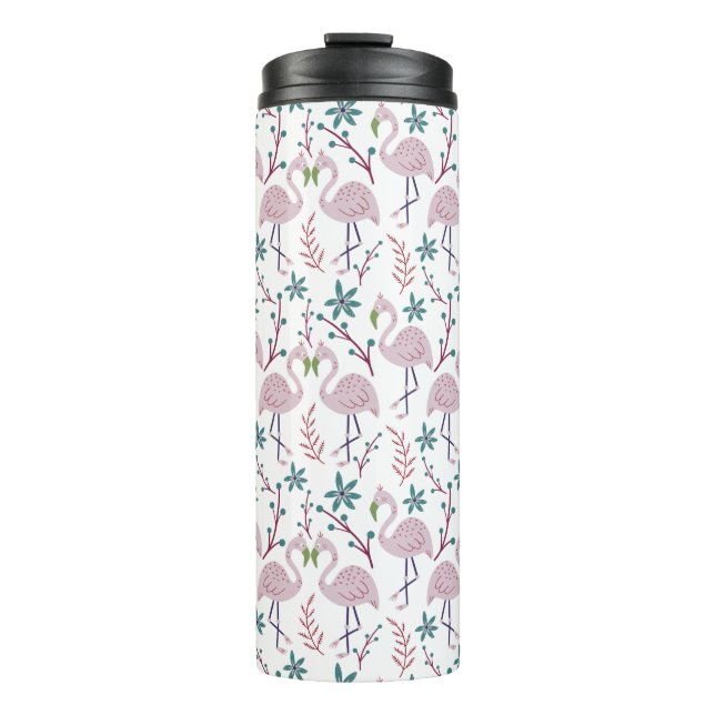 Bouteilles Isothermes Motif rose flamingo sans couture sur arrière - pla (Devant)