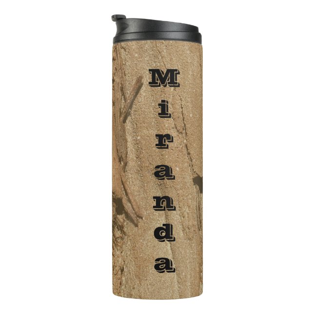Bouteilles Isothermes Motif Rustique Woodgrain Photo Brown Nature (Tourné sur la droite)