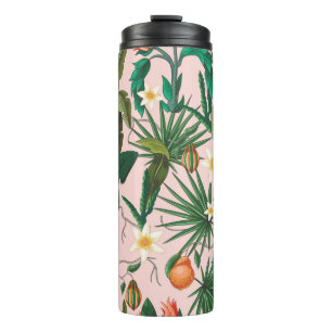 Bouteilles Isothermes Motif sans couture avec feuilles tropicales, fleur