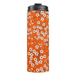Bouteilles Isothermes Motif sans couture avec petites fleurs blanches