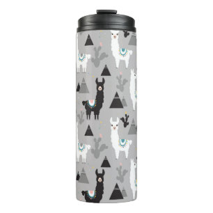 Bouteilles Isothermes Motif sans couture des cactus de lama et des monta