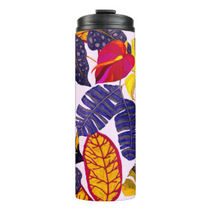 Bouteilles Isothermes Motif sans faille créative avec feuilles tropicaux