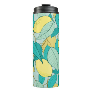 Bouteilles Isothermes motif sans soudure avec jardin au citron dessiné à