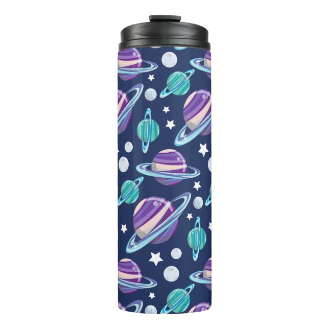 Bouteilles Isothermes Motif spatial, Planètes, Étoiles, Galaxie, Cosmos (Devant)