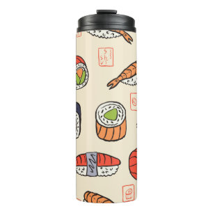 Bouteilles Isothermes motif sushi transparent