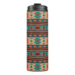 Bouteilles Isothermes Motif Tribal Sud-Ouest Turquoise Terracotta