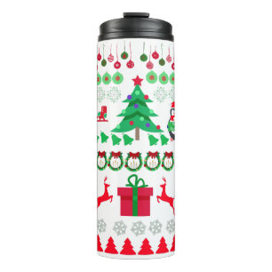 Bouteilles Isothermes Motif tricoté de pull moche de Noël