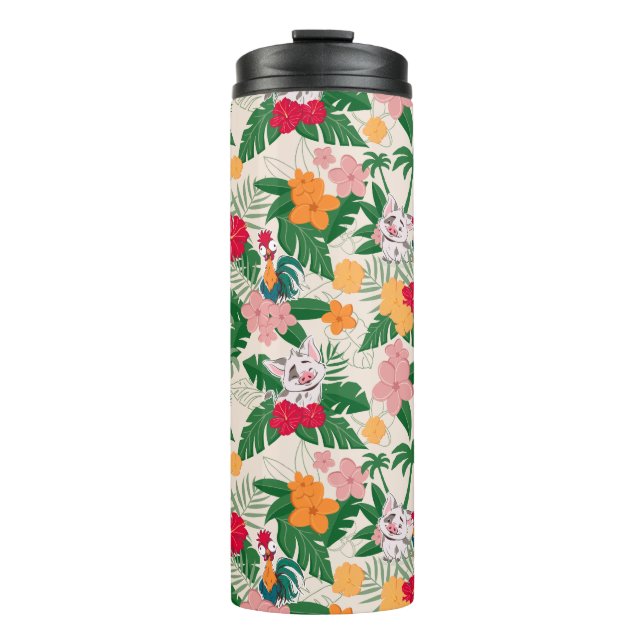 Bouteilles Isothermes Motif tropical de Pua et Heihei (Devant)