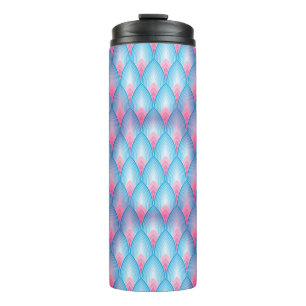 Bouteilles Isothermes Motif turquoise et rose de pétale