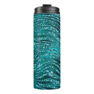Bouteilles Isothermes Motif turquoise Ombre Glam Parties scintillant Tig