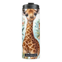 Motif vintage Cute Baby Giraffe 