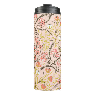 Bouteilles Isothermes Motif Vintage Pastel Fleurs florales