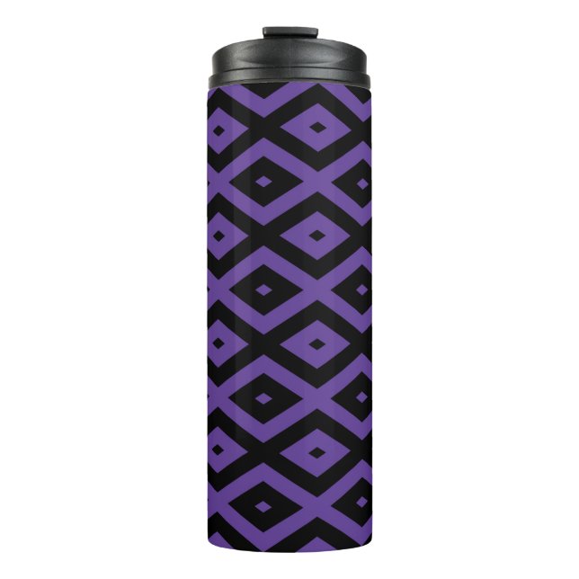 Bouteilles Isothermes Motif violet et diamant noir (Devant)