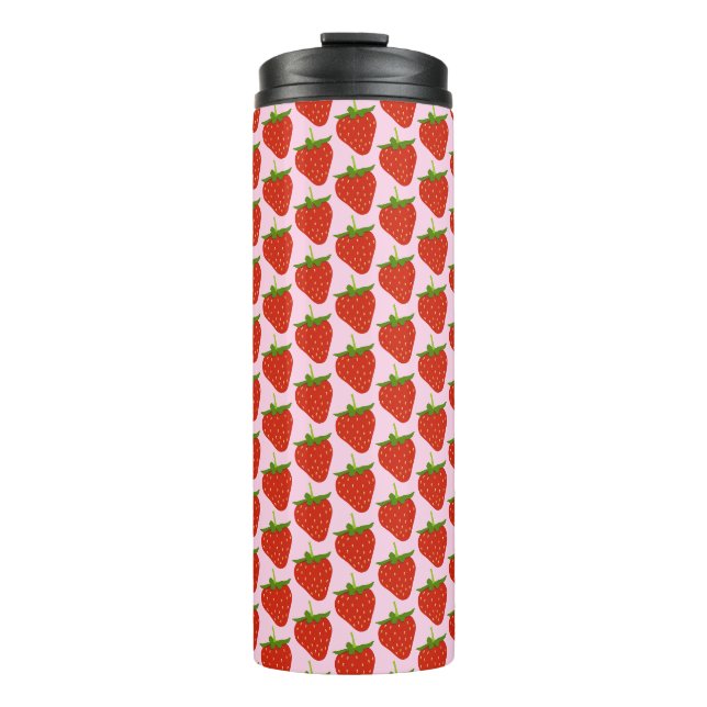 Bouteilles Isothermes Motifs de fraises Tumbler thermique (Devant)