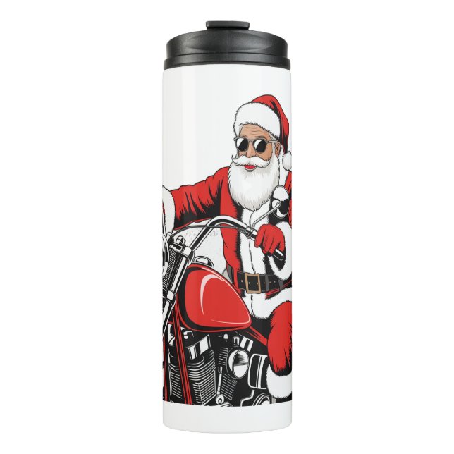 Bouteilles Isothermes Moto à cheval père Noël (Devant)