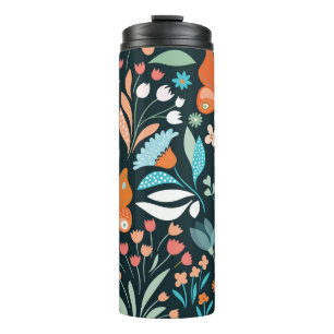 Bouteilles Isothermes Mouches florales et papillons, patte décorative sa