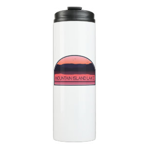 Bouteilles Isothermes Mountain Island Lake Caroline du Nord Sunrise roug
