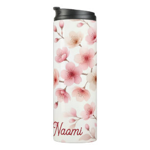 Bouteilles Isothermes Mouvement Sakura Motif Sans Couture   Yoga Féminin