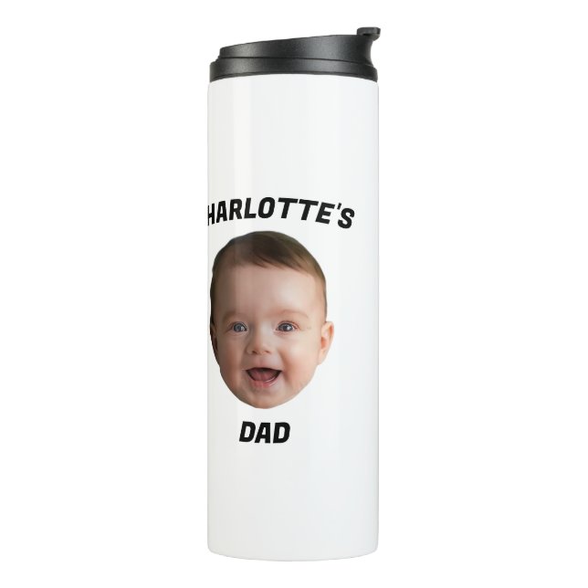 Bouteilles Isothermes Mug de visage de bébé personnalisé, Mug de nouveau (Tourné sur la gauche)