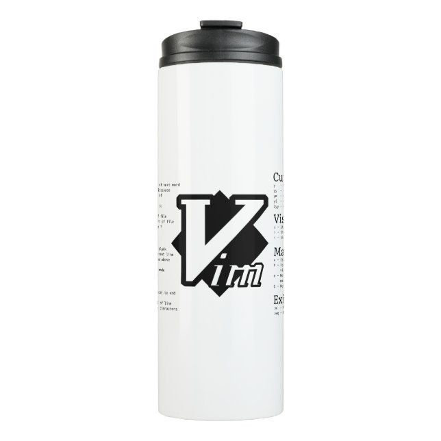 Bouteilles Isothermes Mug feuille de triche VIM (Devant)