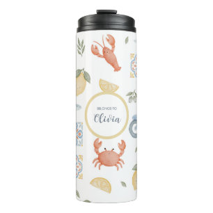 Bouteilles Isothermes Mug Personnalisé Enfant Crabe Citron Mignon