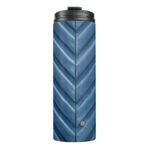 Bouteilles Isothermes Mur en chevron bleu