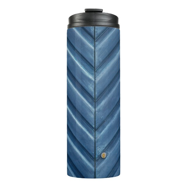 Bouteilles Isothermes Mur en chevron bleu (Devant)