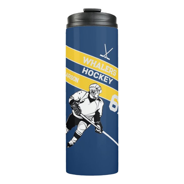 Bouteilles Isothermes Musique de voyage de hockey personnalisée (Devant)