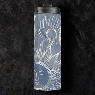 Bouteilles Isothermes Mystique solaire   Dusty Blue Silver Moon Stars So
