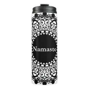 Bouteilles Isothermes Namaste Black & White Floral Mandala