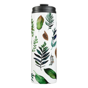 Bouteilles Isothermes Nature botanique du feuillage vert