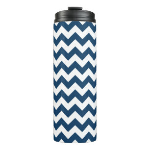 Bouteilles Isothermes Navy Zigzag, Navy Chevron, Motif géométrique