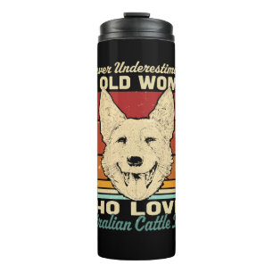 Bouteilles Isothermes Ne Sous-Estimez Jamais Une Vieille Femme Qui Aime 