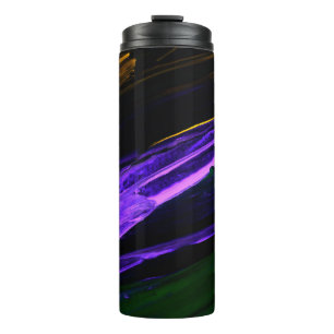 Bouteilles Isothermes Neon bleu, vert et violet créatif main abstraite