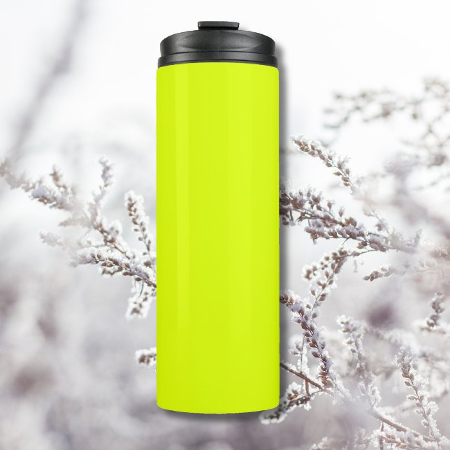 Bouteilles Isothermes Neon Chartreuse couleur solide | Couleur tendance (Créateur téléchargé)
