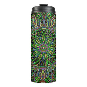 Bouteilles Isothermes Neon Mandala Motif