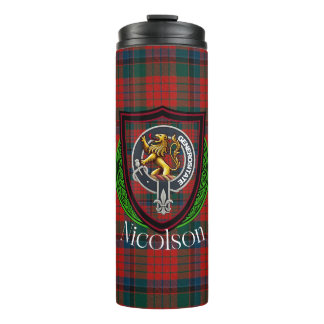 Bouteilles Isothermes Nicolson Scottish Clan Tartan & Crest