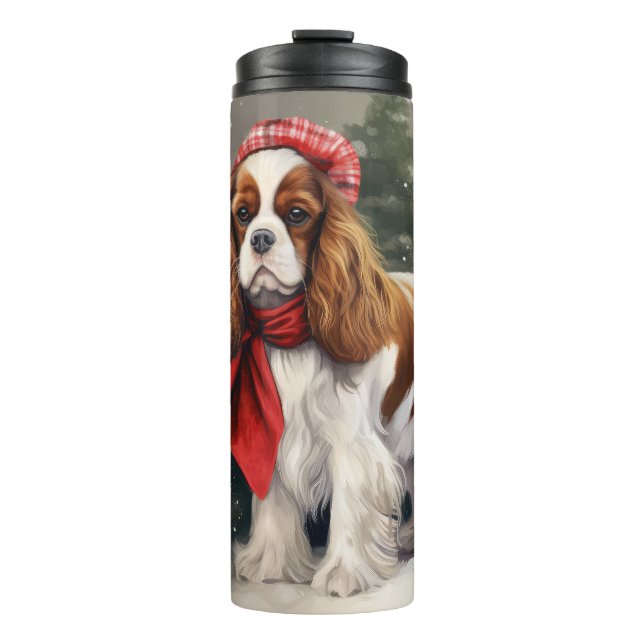 Bouteilles Isothermes Noël du chien espagnol Cavalier King Charles (Devant)