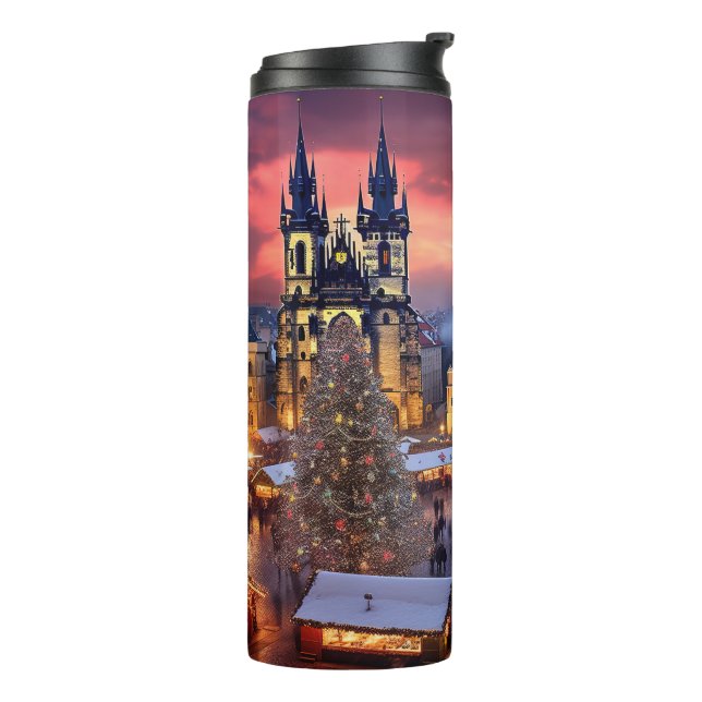 Bouteilles Isothermes Noël du marché de Prague (Tourné sur la gauche)